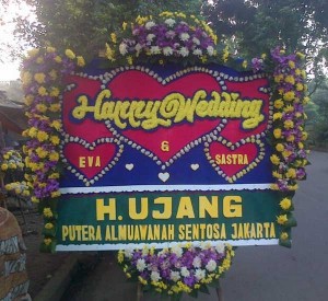 bunga papan happy wedding type B (2)