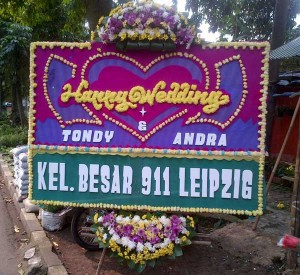 bunga papan happy wedding type D (1)