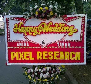 bunga papan happy wedding type E (1)