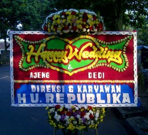 bunga papan happy wedding type E (3)